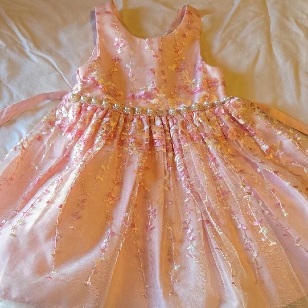 American Princess Pink Floral Kids Dress